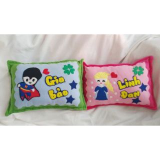 Cặp gối nằm handmade người nhện và Elsa