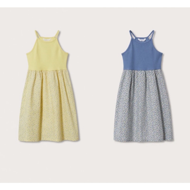 Váy Ba Lỗ Bé Gái Gân Phối Hoa Nhí MG