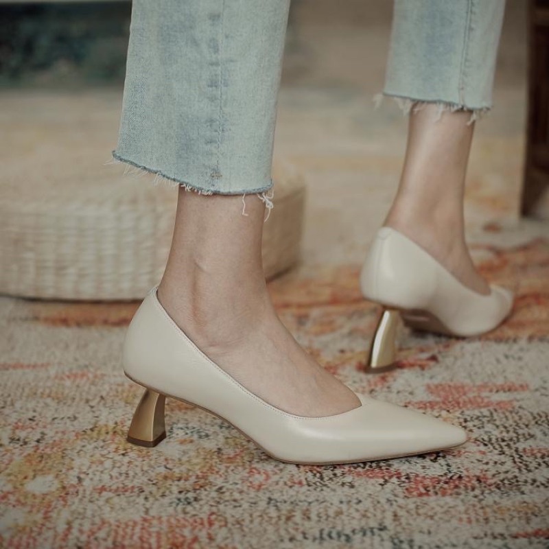 Giày cao gót 6cm trơn dáng basic