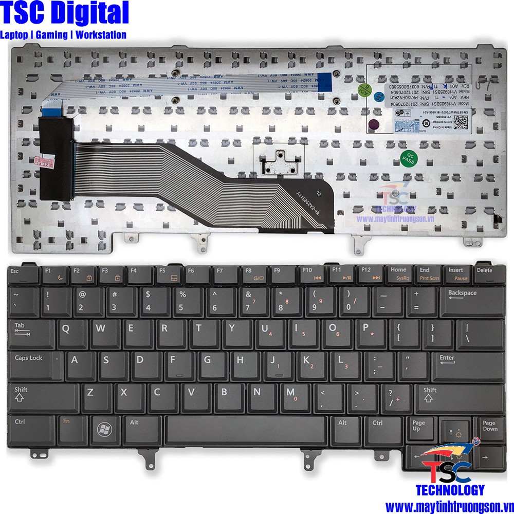 Bàn Phím Laptop DELL E6420 E6430 E6230 E6330 Có LED - Maytinhtruongson.vn