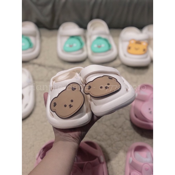 Dép Sục Charm Gấu, Thỏ Phong Cách Hàn Quốc Cho Bé