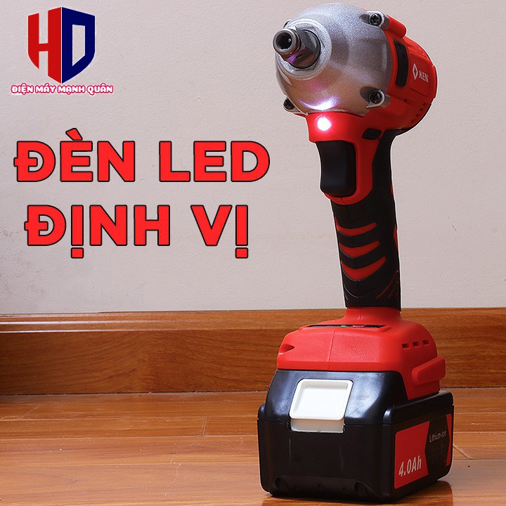 HOT!!!Máy Siết Bulong KEN 88V, Khoan Pin, Bắn Vít, Siết ốc KHÔNG CHỔI THAN, Loại 2 PIN