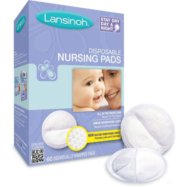 Miếng lót thấm sữa Lansinoh nhập Mỹ hộp 60 chiếc