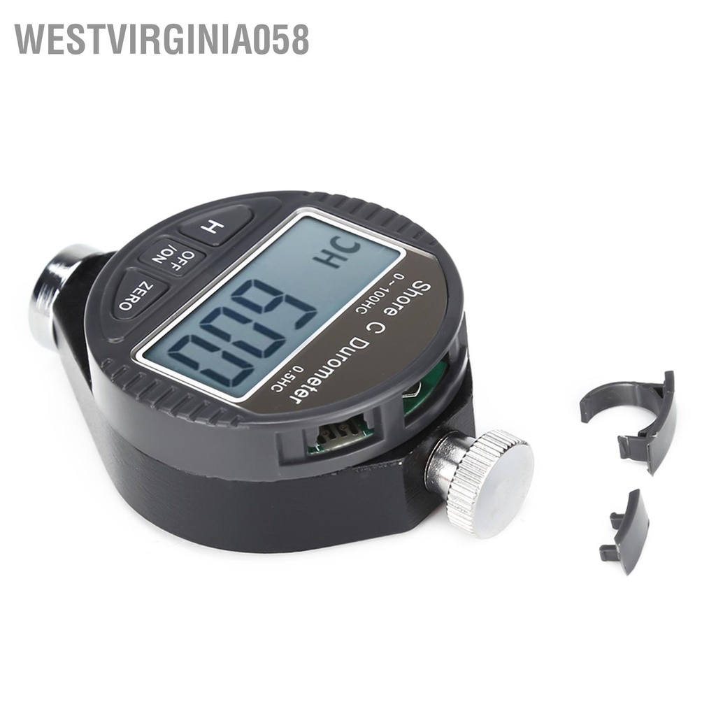 Westvirginia058 Kỹ thuật số 100HD C Durometer Máy đo độ cứng cao su Shore màn hình LCD