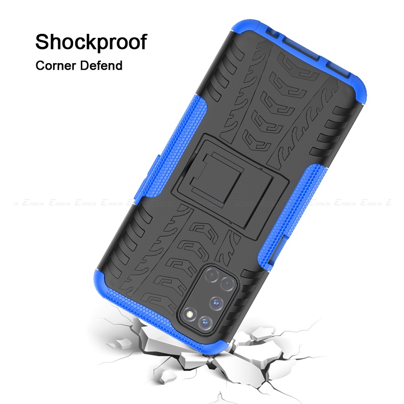 Ốp Điện Thoại Silicon Phối Nhựa Có Giá Đỡ Bảo Vệ Cho OPPO A72 A73 A76 A92 A94 A96