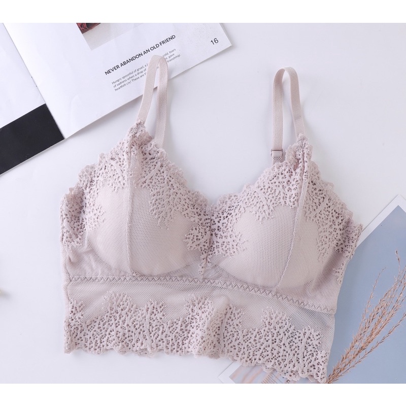 �� A828 Hot Áo bra ren , áo tập Gym yoga có mút nâng ngực tháo ra được