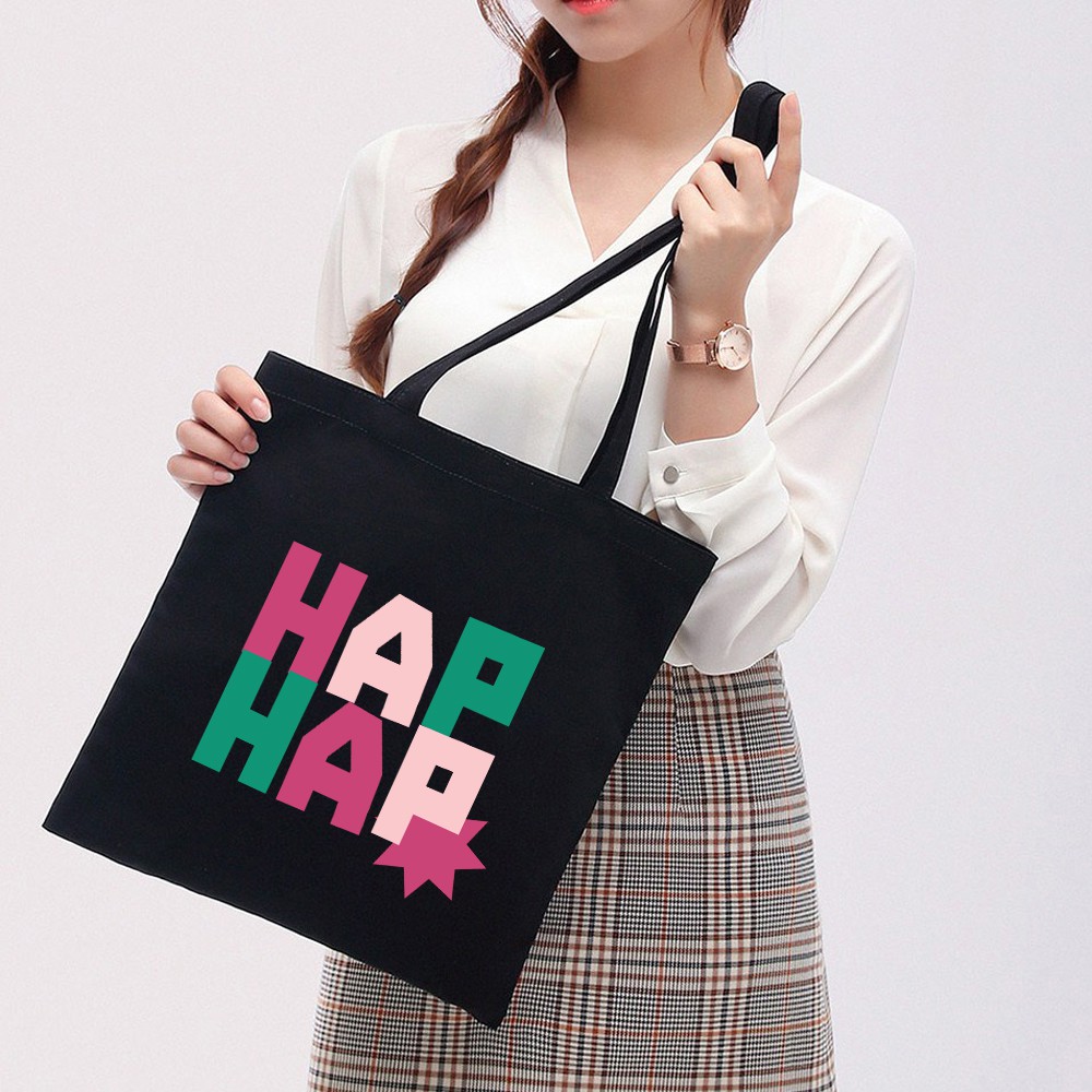 Túi tote vải GINKO dây kéo in hình retro style collection 1