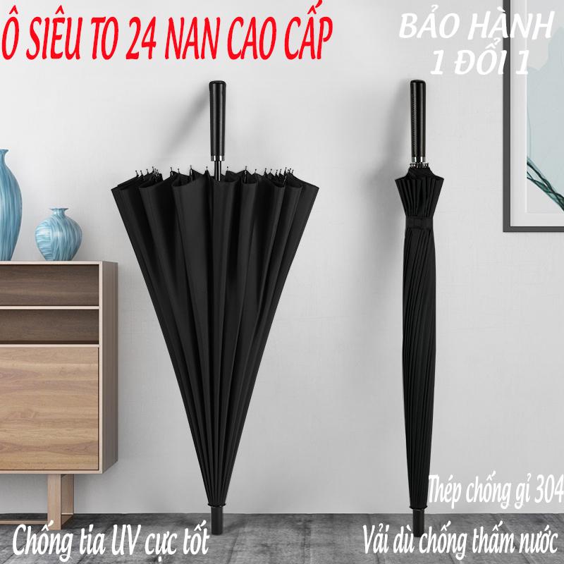 Ô Dù 24 nan siêu to Bền Đẹp, Chất Liệu Cứng Cáp Làm Bằng Thép Chống Gỉ , Nan che siêu rộng , Chống thấm, Ô Dù Đi Mưa