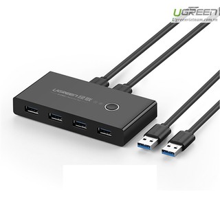 Bộ chia sẽ máy in USB 3.0 từ 4 thiết bị vào 2 máy tính Ugreen 30768 - Hàng Chính Hãng