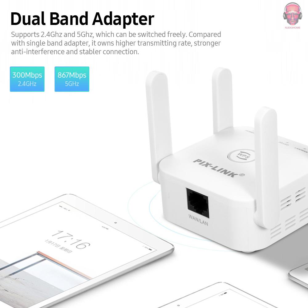 Bộ Khuếch Đại Tín Hiệu Wifi Không Dây 2.4g (Up Sang 300mbps) & 5g (Up Đến 867mbps) / 4 Ăng Ten | BigBuy360 - bigbuy360.vn