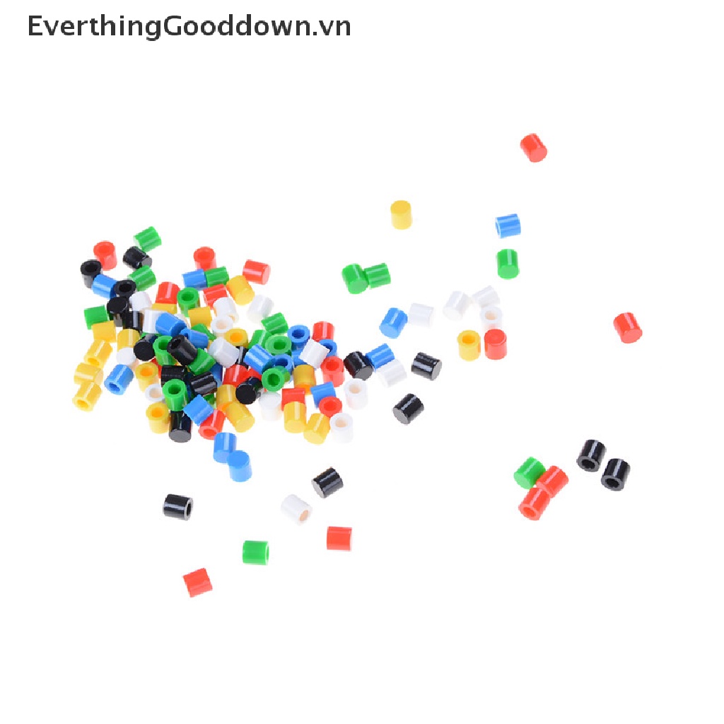Everthinggooddown 100 Nắp Nhựa Đậy Nút Công Tắc Nhấn 6 * 6mm
