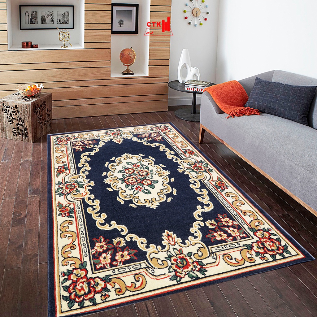 Thảm trải sàn phòng khách, thảm len trang trí phòng ngủ cao cấp cổ điển TH 160cm x 120cm, 150cm x 80cm