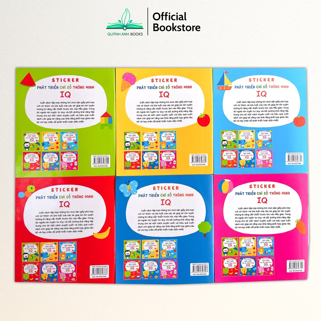 Sách - Sticker phát triển chỉ số thông minh IQ cho bé 2-6 tuổi - NPH Pingbooks