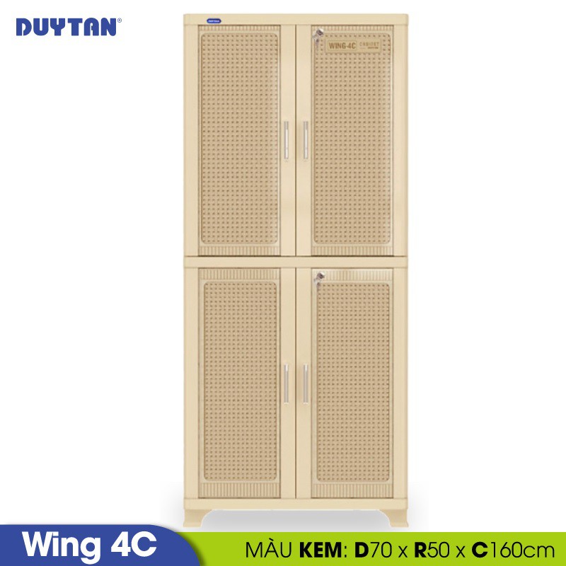 Tủ Nhựa Duy Tân Wing 4C 4 Cửa 723 (Nhiều Màu)