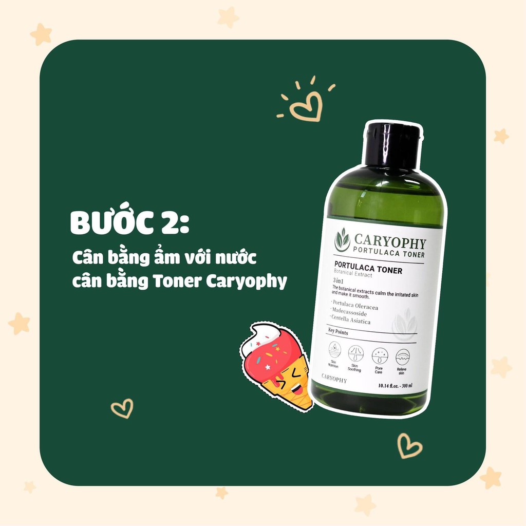 Toner Trị Mụn + Sữa rửa mặt Ngăn CARYOPHY Ngừa Mụn Đẹp Da Chính Hãng Hàn Quốc | BigBuy360 - bigbuy360.vn