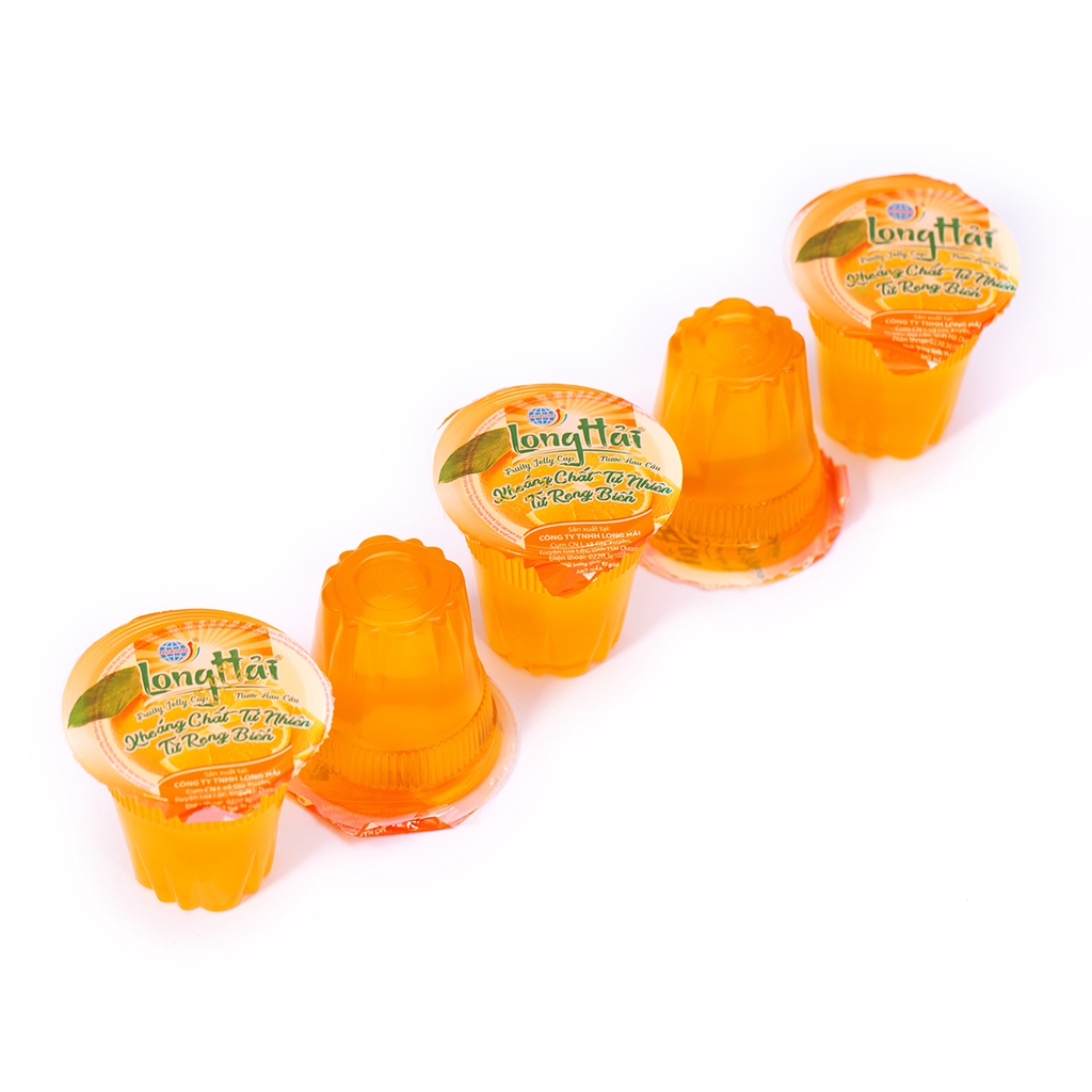 Nước rau câu Long Hải 95g/cốc đóng vỉ 05 cốc