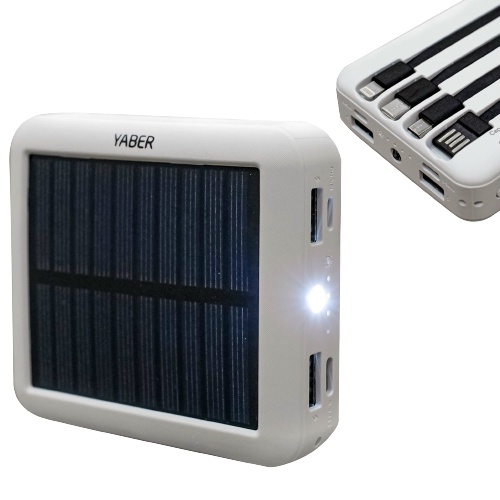 Sạc Dự Phòng Mini Pin Sạc Hổ Trợ Năng Lượng Mặt Trời Khi Có Ánh Sáng