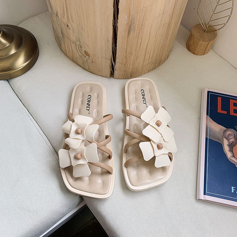 IELGY Dép đế dày quai dây La Mã dành cho nữ nhiều kích cỡ tùy chọn