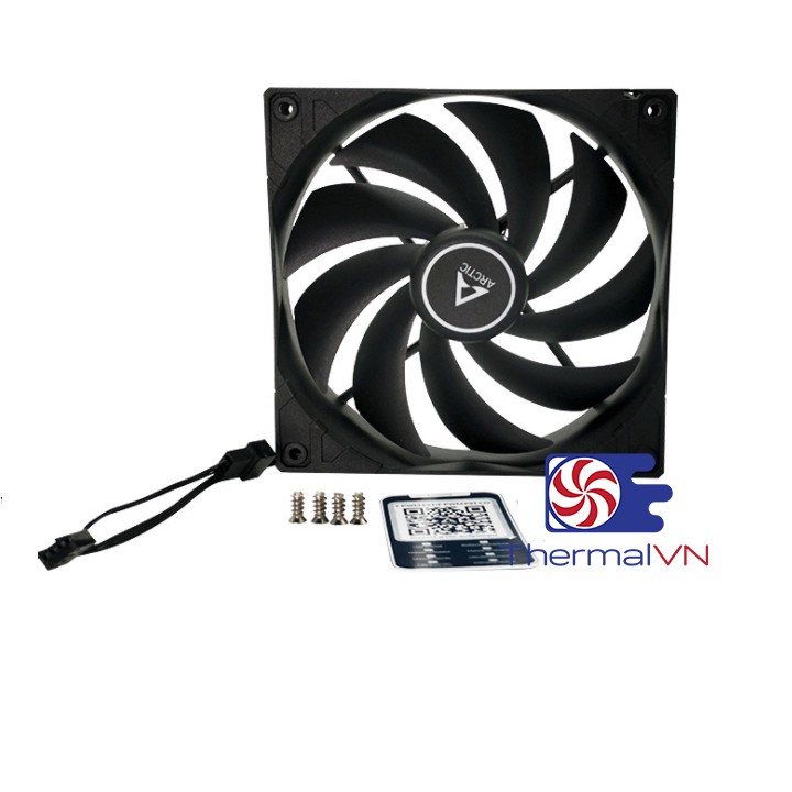 Quạt Fan case 14cm Arctic F14 PWM PST - Cánh quạt đen, điều tốc PWM, Arctic fan case 140mm