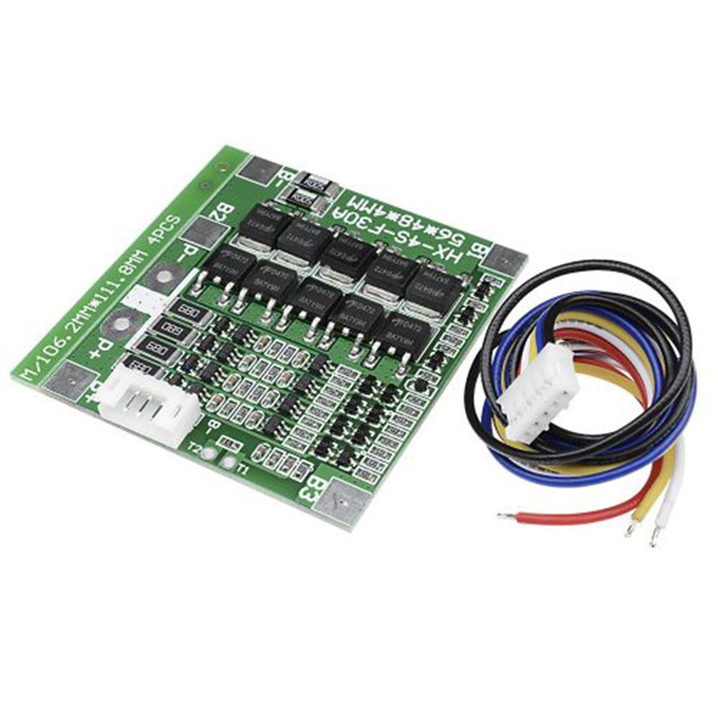 4S 30A 14.8V Pin Li-ion Lithium 18650 Gói BMS Bảng bảo vệ PCB Cân bằng mạch tích hợp