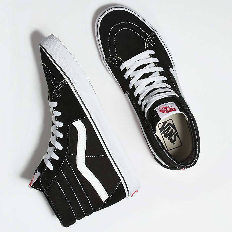 Giày Sneaker [REAL] Vans-SK8-Hi-Black-VN000D5IB8C