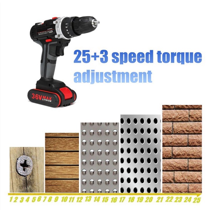 [Chính hãng] Máy Bắt Vít Cầm Tay 36V Máy Khoan Pin