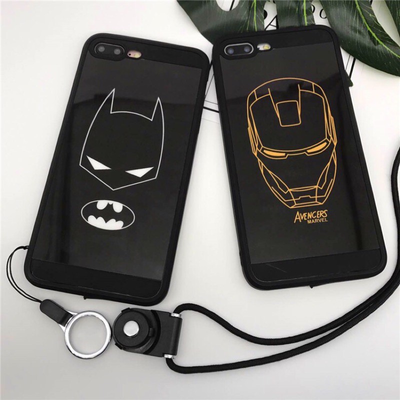 Ốp điện thoại tích hợp kính cường lực cao cấp hình Iron man độc đáo cho Iphone8/8p I7/7plus/i6/i7p | BigBuy360 - bigbuy360.vn