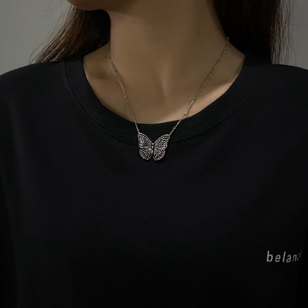 Vòng Cổ choker Mặt Hình Bướm Phong Cách Hàn Quốc Cá Tính 22472