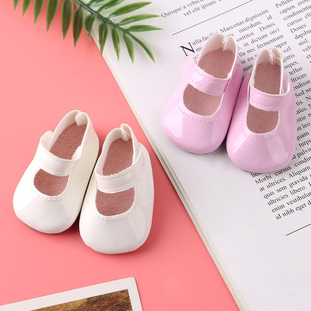 BEBETTERM Giày Da PU Màu Trơn Cho Búp Bê 7 * 4 * 3cm
