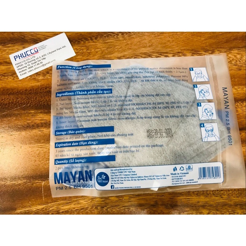[HCM - Shopee Express 2H] [Gói/ 2 cái] Khẩu trang N95 MAYAN, lọc bụi mịn PM2.5,  lọc 99% vi khuẩn, virut, qua không khí | BigBuy360 - bigbuy360.vn