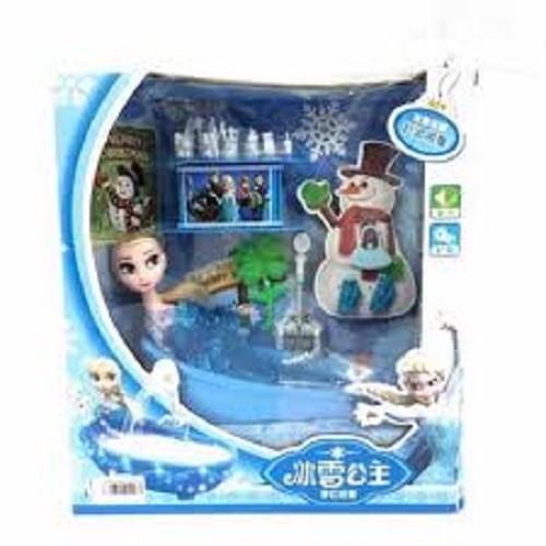 BỘ ĐỒ CHƠI BÚP BÊ NHÀ TẮM DÙNG PIN CÓ NHẠC, Do choi bup be nha tam elsa (kèm pin)