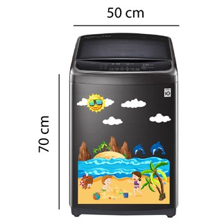 Decal trang trí máy giặt số 10
