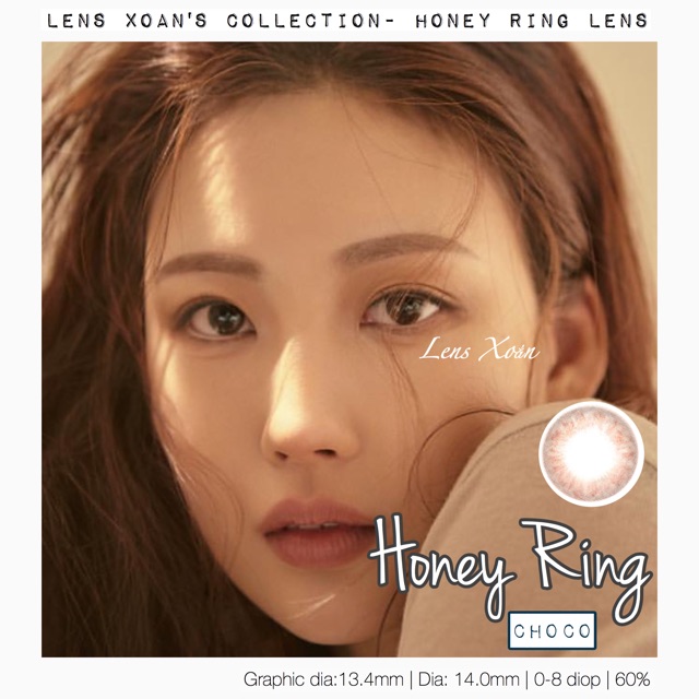 ÁP TRÒNG HONEY RING CHOCO- OLENS ( LENS XOẮN): CHOCO TỰ NHIÊN