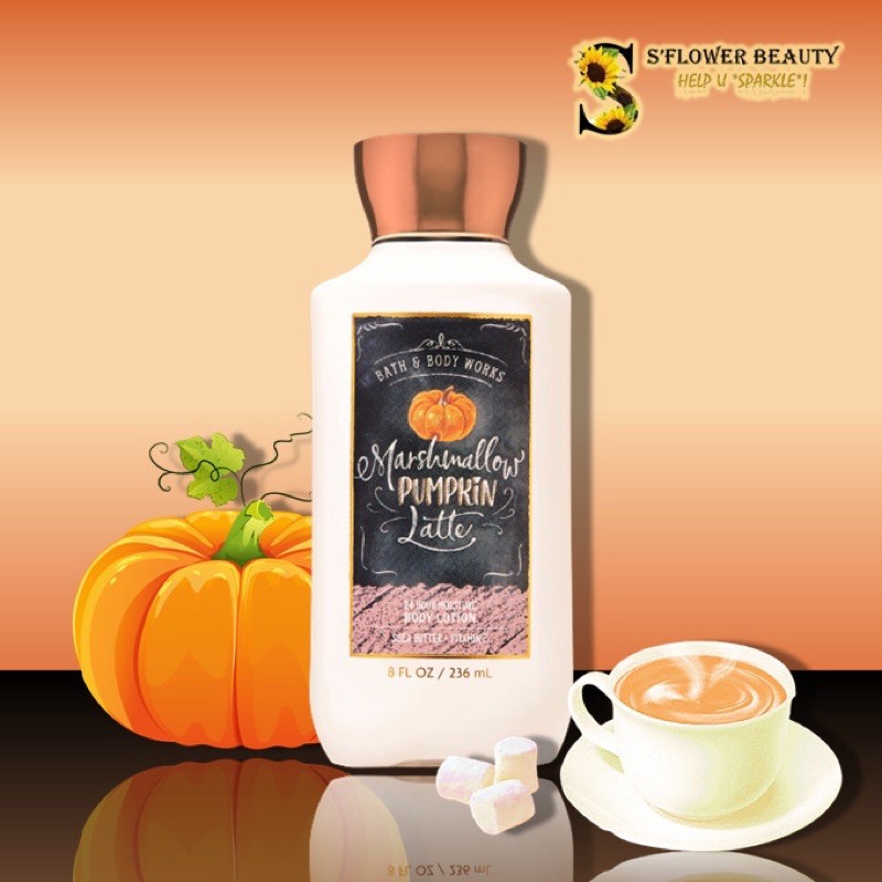 ☕️ MARSHMALLOW PUMPKIN LATTE | Gel Tắm -  Dưỡng Thể - Xịt Thơm Toàn Thân Bath &amp; Body Works Body Care