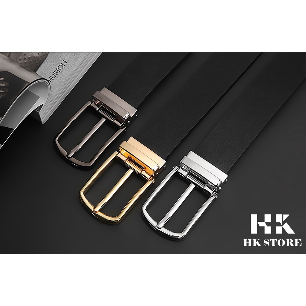 Thắt lưng nam da bò nguyên miếng 💝 HK STORE 💝 bảo hành 5 năm đối với hàng chính hãng da bò nguyên miếng siêu bền này.