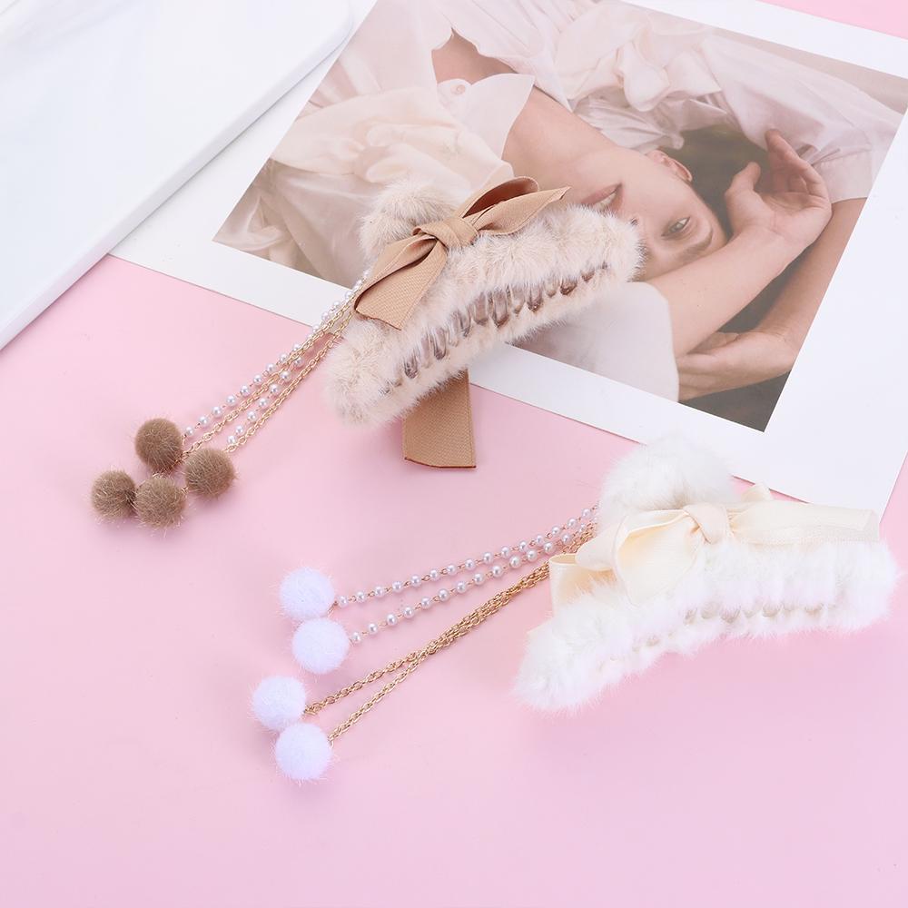 Kẹp Tóc Đuôi Ngựa Đính Nơ Thời Trang Hàn Quốc Cho Nữ