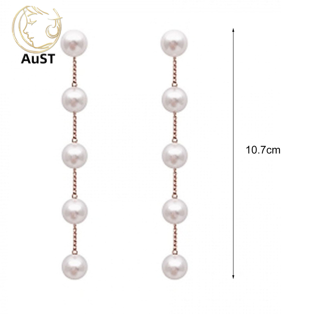 Bông Tai Đính Ngọc Trai Giả Phối Tua Rua Thời Trang Phong Cách Hàn Quốc Cho Nữ