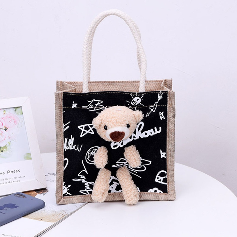 Túi Xách Nữ Cỡ Lớn In Hình Gấu Dễ Thương