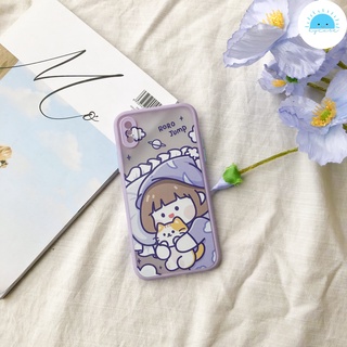 Ốp lưng Iphone Tím Mèo Cute Iphone X/XS