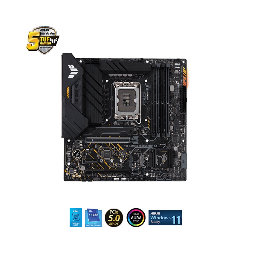 Mainboard Asus TUF GAMING B660M-PLUS D4 (Intel B660, LGA 1700, 4 khe RAM, M-ATX)