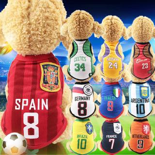 Áo họa tiết tên đội tuyển tham dự World Cup dễ thương cho thú cưng