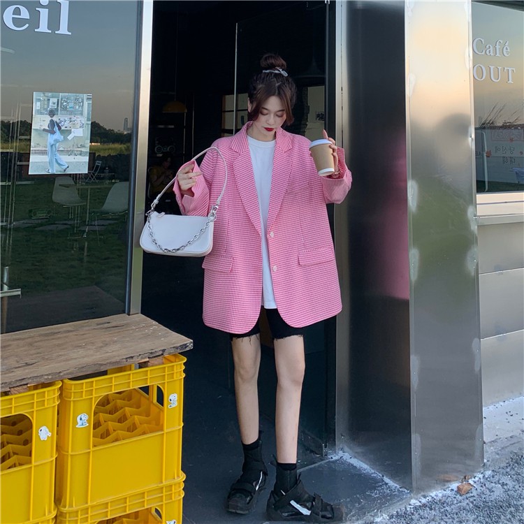 ÁO KHOÁC BLAZERS NỮ KẺ SỌC FORM RỘNG ULZZANG HOT | BigBuy360 - bigbuy360.vn