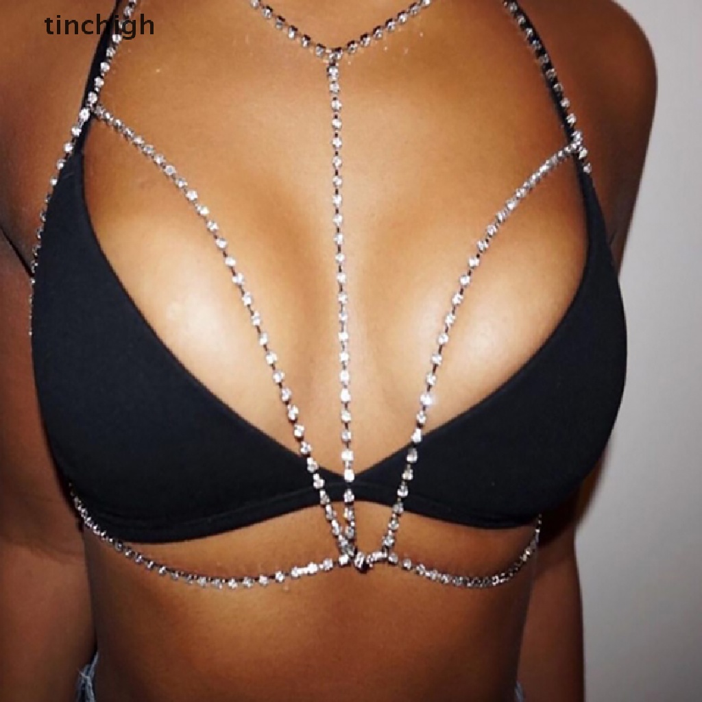 [TICHIG] Bikini Mắt Xích Kim Loại Đính Đá Pha Lê Phong Cách Mới