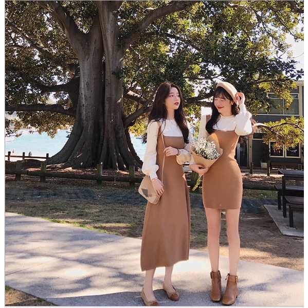 Váy nữ đẹp💕FREESHIP💕Váy len dáng dài thu đông phong cách Vintage cổ điển xinh xắn