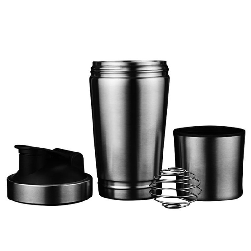 Bình Lắc Protein Bằng Thép Không Gỉ 700ML + 200ML