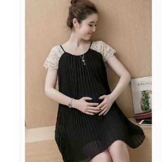 Váy bầu xếp ly dạo phố công sở