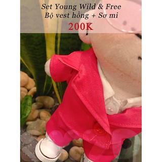 Set Young Wild & Free -  (Không kèm Doll) BTS - Outfit Doll 30 cm - 2Mom7Dolls Handmade