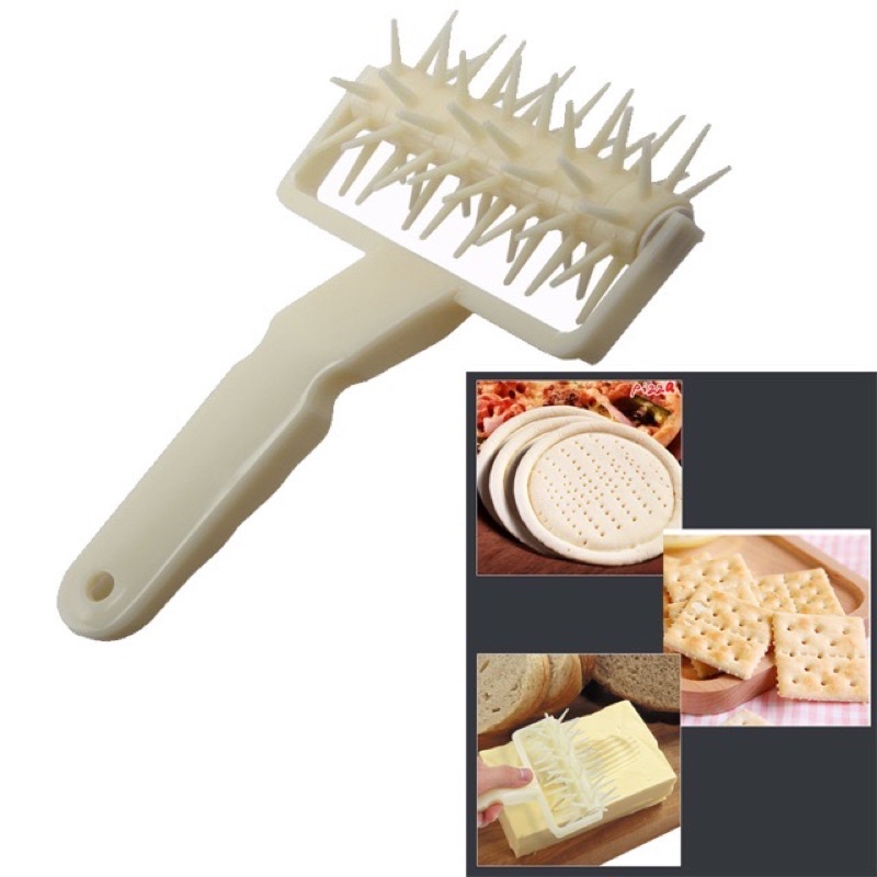 Dụng cụ lăn gai tạo lỗ đế bánh pizza