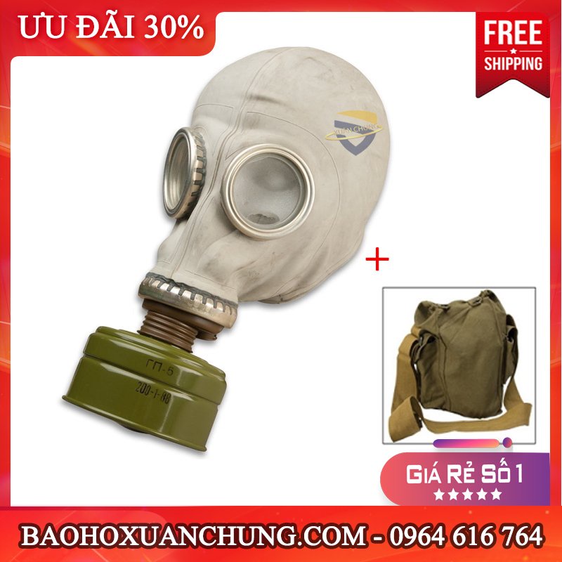 Bộ mặt nạ phòng độc Liên Xô 2Y không vòi, mặt nạ chống hóa chất