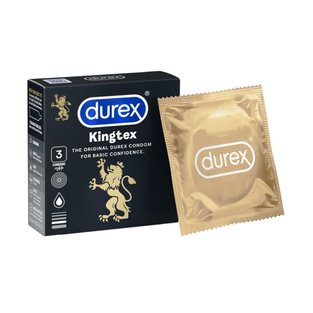 [CHE TÊN] - Bao Cao Su Durex Kingtex Hộp 3 Cái